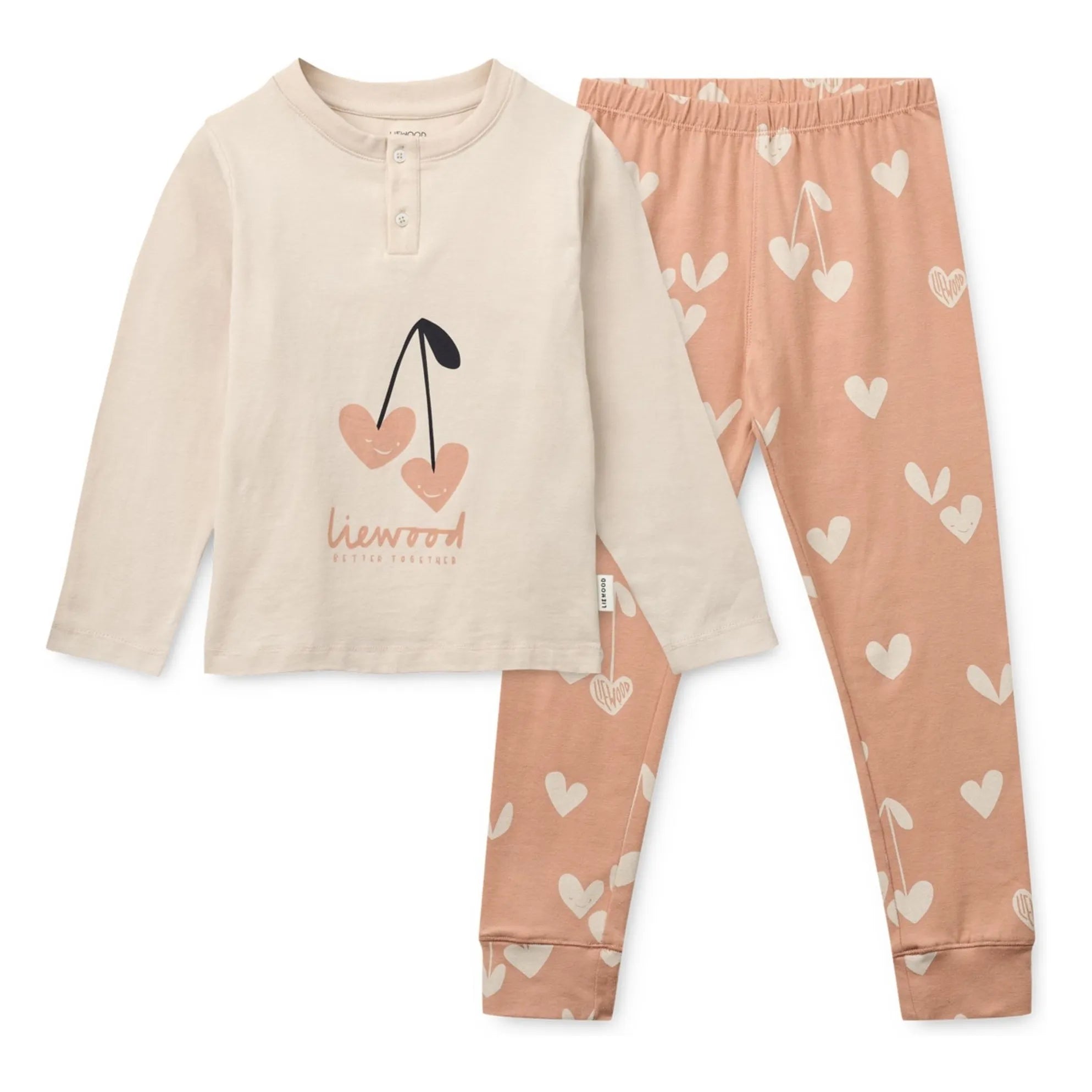 Liewood - Wilhelm Kalpli Pijama Organik Pamuk | Pembe