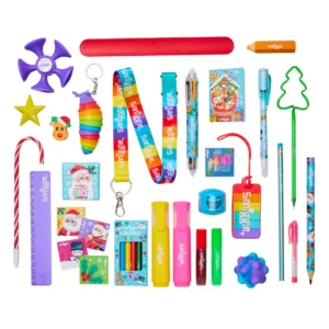 Smiggle - Новогодний подарочный набор канцелярских товаров и игрушек 2024
